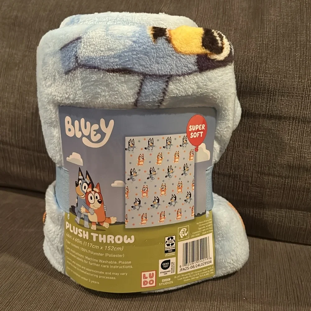 BLUEY Plush Throw super soft 46“x60“
